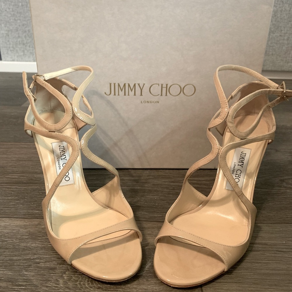 Like NEW 🌟Jimmy Choo Ivette Nude size 39.5 (US 9.5) NOT available in stores!!